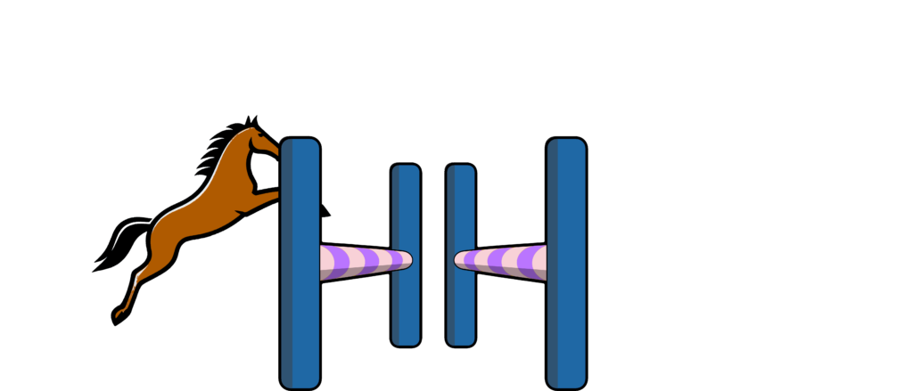 First step illustrated by horse jumping over fence drawing
